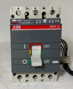 ABB S3N 100A SACE S3 3 Pole Circuit Breaker w/ Aux & Shunt 600V 100 Amp S3N100 (EM5854-3)