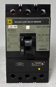 Square D KHL36125 125A Circuit Breaker 480/600V Type KAL 3 Pole 125 Amp KHL (EM5859-1)