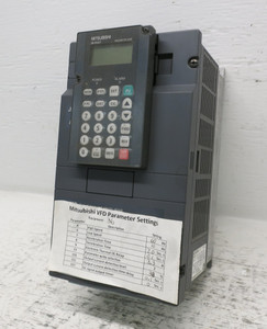 Mitsubishi FR-A740-00060-NA 3 HP Inverter AC VS Drive A700 FR-PU07 3PH 480V VFD (DW8032-1)