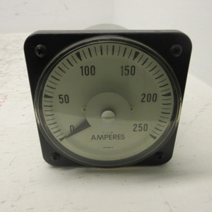 Yokogawa 103131LS-RS7 Panel Meter 0-5 AAC 0-250 AC Amperes Metal Case AB40 0E (AH1113-1)