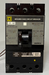 Square D KAL362251121 225A Circuit Breaker w/ UVR 600V KAL 3P KAL36225 225 Amp (EM5887-2)