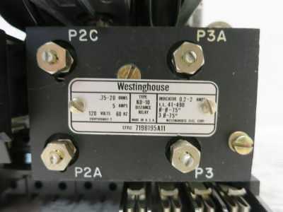 Westinghouse 719B195A11 Type KD-10 Distance Relay ABB KD10 5A 120V (No Case) (DW8074-4)