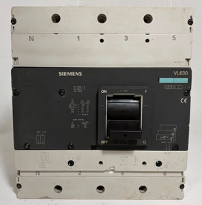 Siemens VL630 H 630A 4P Circuit Breaker 3VL5763-2AA46-0AA0 4 Pole 630 Amp flaw (EM5899-2)