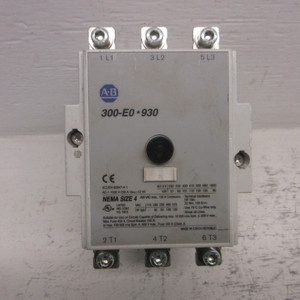 Allen Bradley 300-E0*930 Size 4 Motor Contactor 100 HP 600VAC 135A 3PH 300-E0930 (AH1126-1)