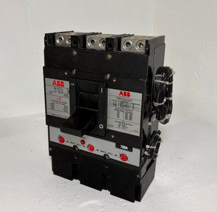 ABB 700A NE-7283 aS Circuit Breaker Aux & UVR 3 Pole Type MS 600V NE7283 700 Amp (EM5903-1)