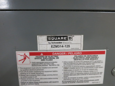 NEW Square D EZM314-125 4 Socket Meter Center 800A Bus 125A 208/120V Meter-Pak (DW8124-1)