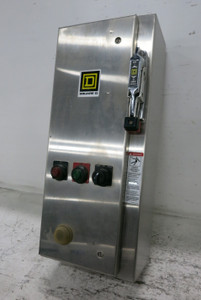 Image of NEW Square D 30A Breaker Size 1 Starter Combination Box Stainless Combo GJL 4/4X