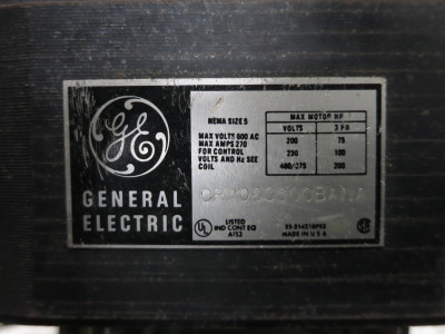 GE CR206G000BANA Size 5 Motor Starter 480V Coil 55-501493G35 200 HP CR206G0 270A (DW8194-1)