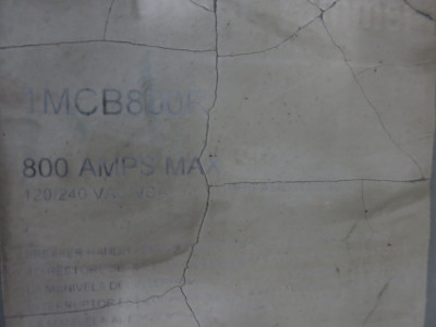 Eaton 1MCB800R 800A 120/240V Main Circuit Breaker MDL2800F 800 Amp 2P 1PH 3R (DW8210-3)