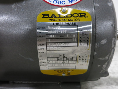 NEW Baldor 2 HP AC Motor 208-230/460V 184T 1140 RPM TE M3614T-36A01-197 (DW8217-1)