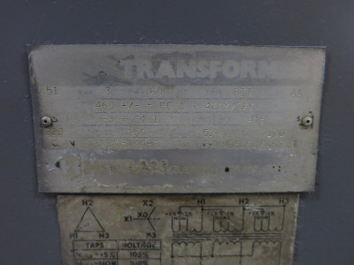 Hitran 51 kVA 460 Delta to 460Y/266 V 3PH Isolation Transformer D3005144H6 460V (DW8223-1)