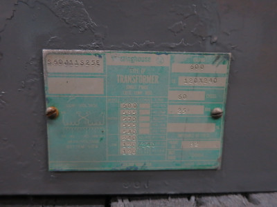 Westinghouse 25 kVA 600 to 120/240 V 1PH Transformer S60J11S25E 600V EP Single (DW8249-1)