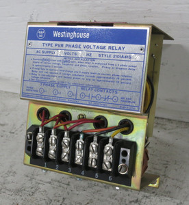 Image of Westinghouse 2101A41G04 Type PVR Phase Voltage Relay 480V