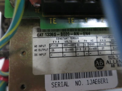 Allen Bradley 1336S-B020-AA-EN4 20 HP AC VS Drive 1336 Plus 480V VFD (DW8297-3)