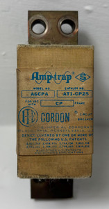 ITE Amptrap AT1-CP25 Cordon Fuse for CP Frame Circuit Breaker A6CPA AT1CP25 (EM5930-3)