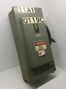 Square D H364AWK 200A 600V Fusible Safety Switch Disconnect 200 Amp 3R w/ Fuses (AH1413-1)