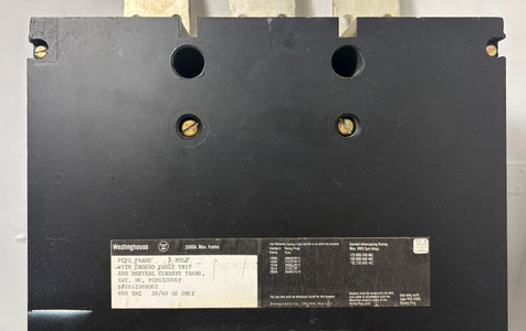 Westinghouse PCFG32000F 2000A Circuit Breaker w Ground & 2000 Amp Trip 600V PCFG (EM5923-1)