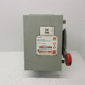 Eaton Cutler Hammer DH362UDK 60A 600V 3R 3P3W Non-Fusible Safety Switch 60 Amp (AH1421-2)