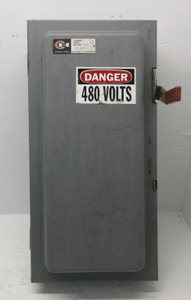 Cutler Hammer 4105H313H 100 Amp 600V Fusible Heavy Duty Safety Switch Disconnect (AH1426-2)