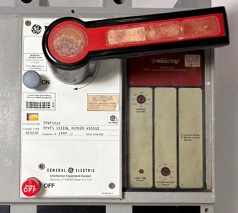 GE TPVF5616 1600A Power Break LI Circuit Breaker w/ Aux TPVF5 600V 1600 Amp 3P (EM5946-1)