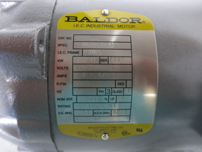 NEW Baldor 35M647-863G1 2.2 kW IEC AC Motor D90LC 208-230/460V 3450 RPM TE (DW8343-1)