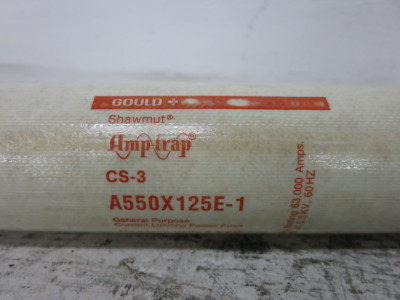 Gould Shawmut A550X125E-1 125E Amp 5.5 kV Current Limiting Power Fuse CS-3 125A (DW8386-1)