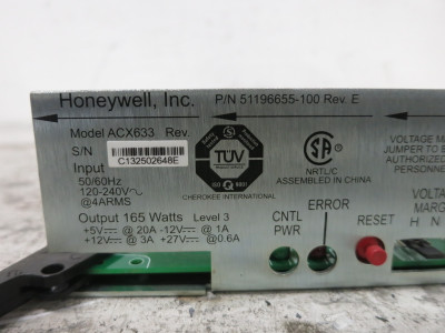 Honeywell 51196655-100 Rev E PLC Power Supply ACX633 50-0291-0000 Rev G Board (DW8392-1)