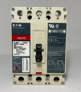 Eaton HMCPS030H1C 30A Circuit Breaker Glossy 600V 3P HMCPS 30 Amp Cutler-Hammer (EM5964-1)