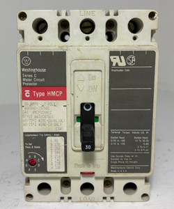 Westinghouse HMCP030H1C 30A Circuit Breaker Matte 600V 3P Type HMCP 30 Amp (EM5970-30)