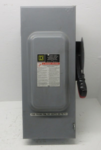 Square D HU363 100A 600V Non-Fusible Safety Switch Disconnect 100 Amp HU-363 F05 (AH1472-1)