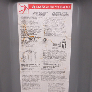 Square D HU363 100A 600V Non-Fusible Safety Switch Disconnect 100 Amp HU-363 F05 (AH1472-1)