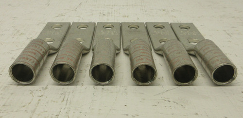 NEW Burndy YAZ31-2NTC-FX 2 Hole Crimp Lugs 250 637/24 White Die NNB (LOT OF 6) (AH1481-8)