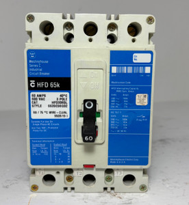 Westinghouse HFD3060L 60A Circuit Breaker Glossy Blue 600V 3P HFD3060L 60 Amp (EM5976-1)