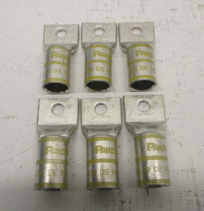 NEW Panduit LCA250-56 Crimp Lugs 1 Hole 250 STR CU Yellow Die P62 NNB (LOT OF 6) (AH1489-3)