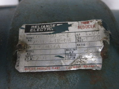 Reliance Tigear Speed Reducer Gear Drive Ratio 9.3 140DM16A 2.6 HP 1750 TPM 828 (DW8427-1)
