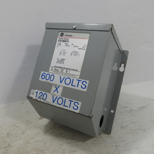 GE 3 kVA 600V to 120/240V Dry Type 1PH Transformer 9T51B0073 Single Phase 3R QB (AH1502-1)