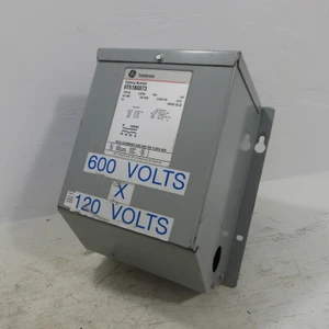Image of GE 3 kVA 600V to 120/240V Dry Type 1PH Transformer 9T51B0073 Single Phase 3R QB