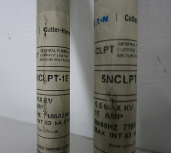 Eaton 5NCLPT-1E 5.5 kV Current Limiting Fuse 1E Amp CLPT 7186A29G02 (SET OF 2) (DW8457-1)
