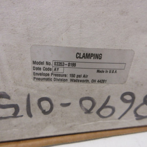 NEW Parker 03353-0199 Clamping Pneumatic Cylinder (Max Pressure: 150psi Air) NIB (AH1549-1)