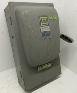 Square D H323N 100A 240V 4W Fusible Safety Switch Disconnect 100 Amp A1 3PH (AH1555-1)