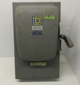 Square D H323N 100A 240V 4W Fusible Safety Switch Disconnect 100 Amp A1 3PH (AH1555-1)
