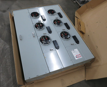 NEW Eaton 1MP6206RRL 600A/200A 120/240V 1PH 6x Socket Meter Pack Ringless 3W (DW8513-1)