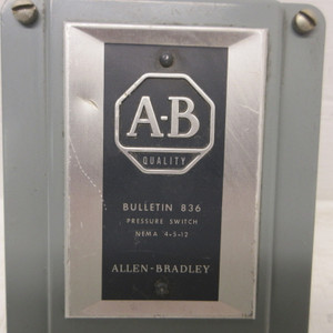 NEW Allen Bradley 836-A2J Pressure Switch Adjustable 836-A2 Ser A NEMA 4-5-12 (AH1572-1)