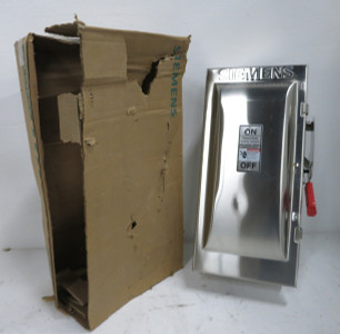 Image of NEW Siemens HF363S 100A 600V Fusible Safety Switch Disconnect 100 Amp HF363-S 4X