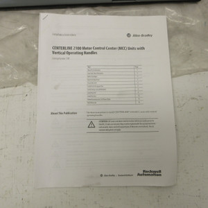 Allen Bradley 2100 Centerline MCC Midshelf Assembly Shelf Support Pan Divider 3 (AH1599-1)