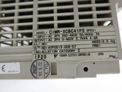 Yaskawa CIMR-XCBC41P5 2 HP VS mini AC Drive 380-460V 1.5 kW VFD 400V (DW8595-1)