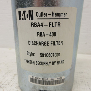 NEW Eaton Cutler Hammer RBA4-FLTR Discharge Filter RBA-400 Style: 591C607G01 (AH1710-6)