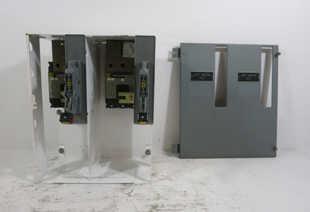 Image of Square D Model 4 Dual 15A Breaker Feeder 18" MCC Bucket 15 Amp Mod 4 FHL SD