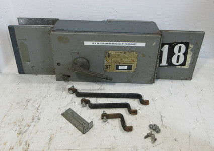 Image of GE QMR363-H 100A 600V Type QMR Fusible Panel Board Switch w/ Hardware (flaw)