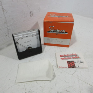 Image of NEW Simpson 09810 Model 1327 DC Voltage Panel Meter 0-200 DCV 3.5" Wide 1000Ω/V